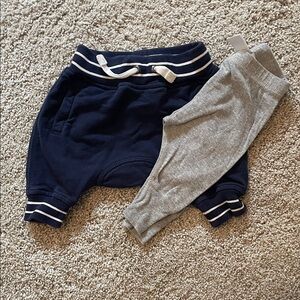 Hanna Andersson Navy and Gray Kids Joggers